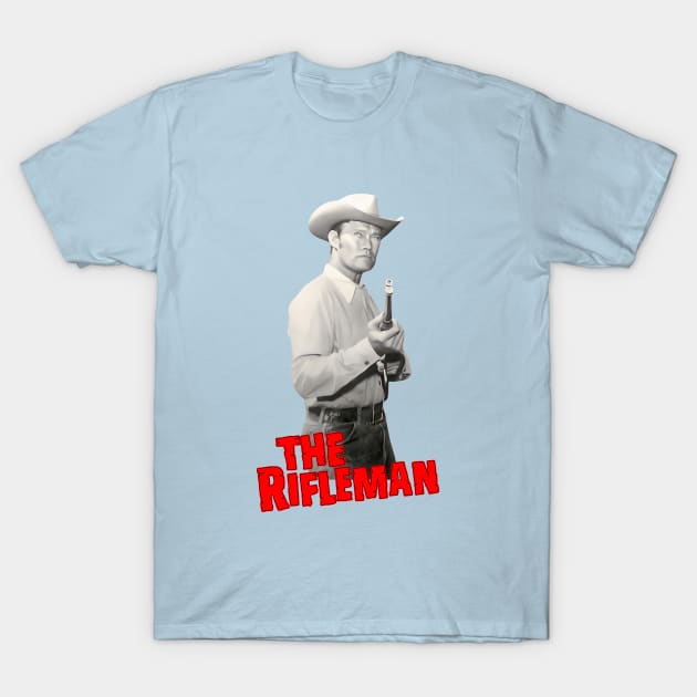 The Rifleman - Chuck Connors - 50s Tv Western T-Shirt by wildzerouk